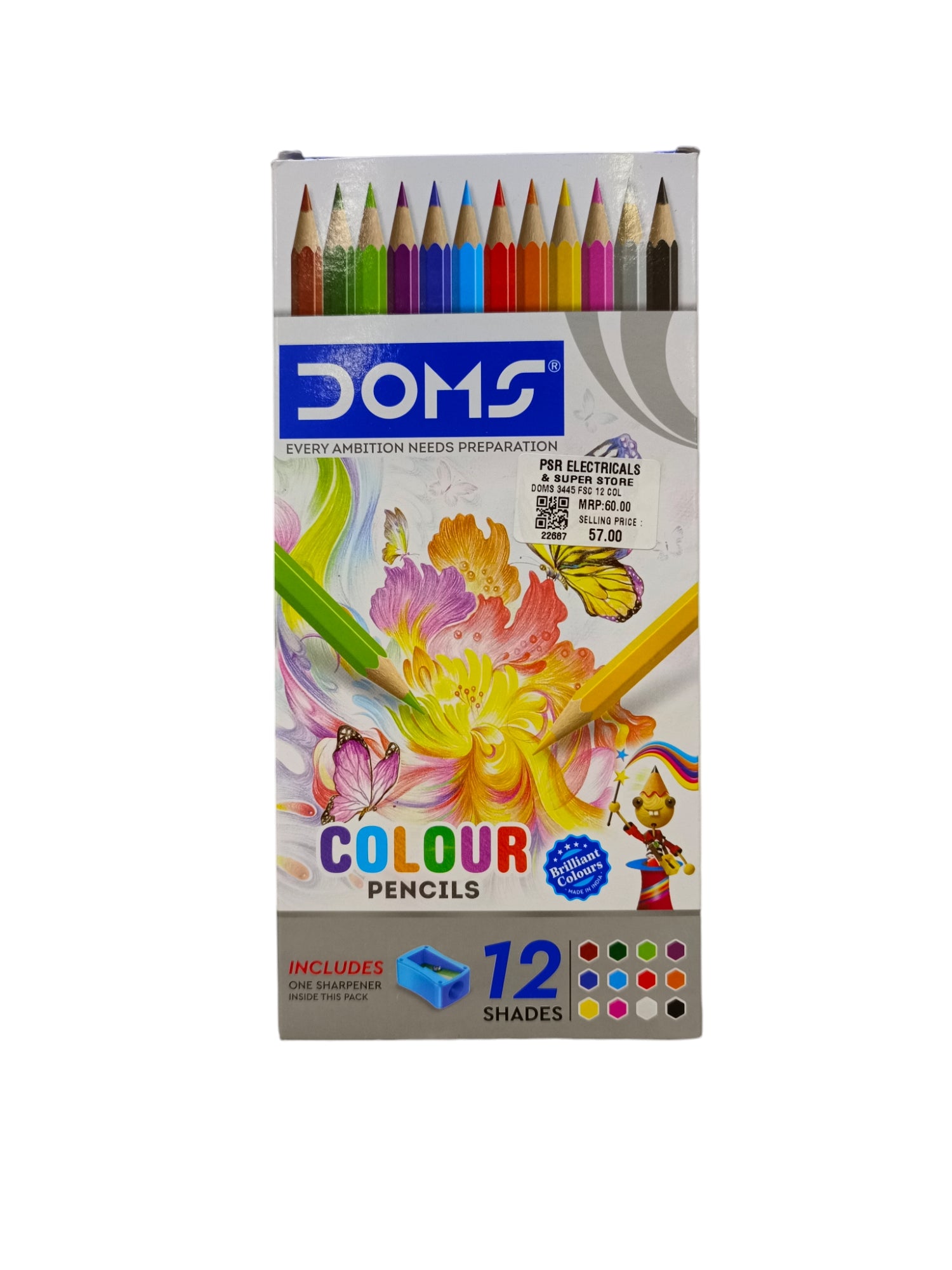 DOMS 3445 FSC 12 COL PENCIL DOMS 3445 FSC 12 COL PENCIL
